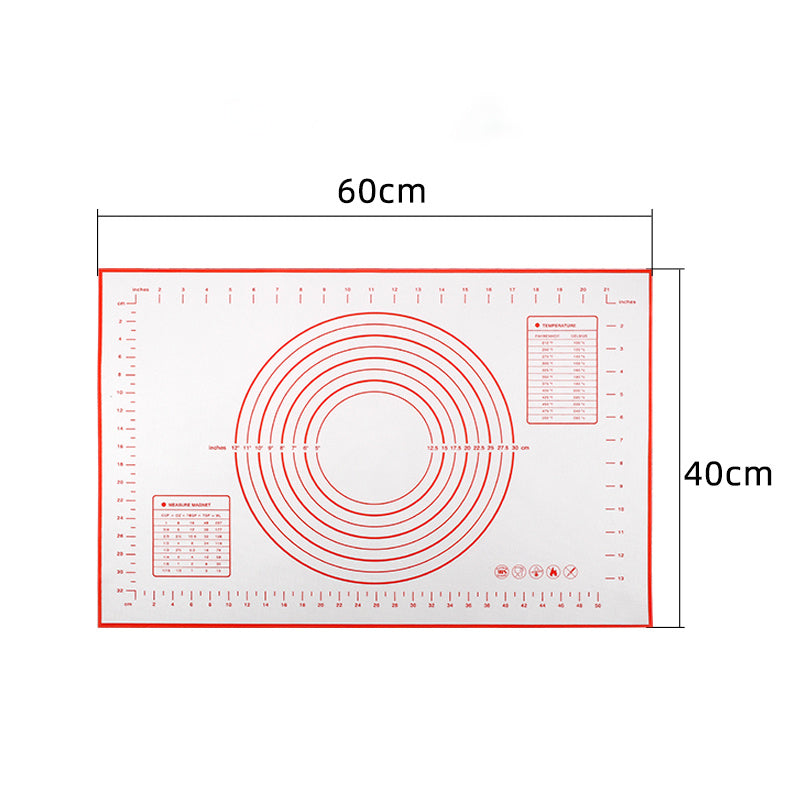 Silicone Kneading Board and Pastry Mat Set - Includes Extra Non-Stick Baking Mat with Measurement Guide. Can be used as Counter Mat, Dough Rolling Mat, Oven Liner, Pie Crust Mat, and Roll Up Kneading Pad. Comes in two sizes: 40*60cm/15.7*23.6in and