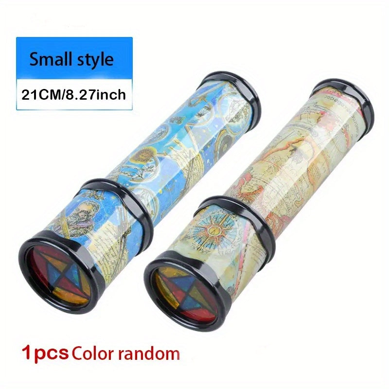 Magic Kaleidoscope Tube with mixed color plastic, surprise patterns for all ages.