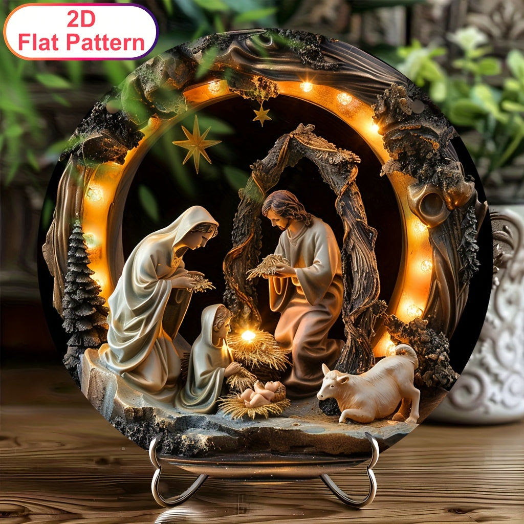 Acrylic Jesus Nativity Scene Hanging Decor - 14.99 cm - Boho Style - Perfect for Holidays - Ideal Gift