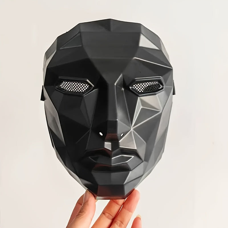 Black Festive Gift Mask, Korean BOSS Game Mask in Thickened PVC, Lightweight and Versatile.