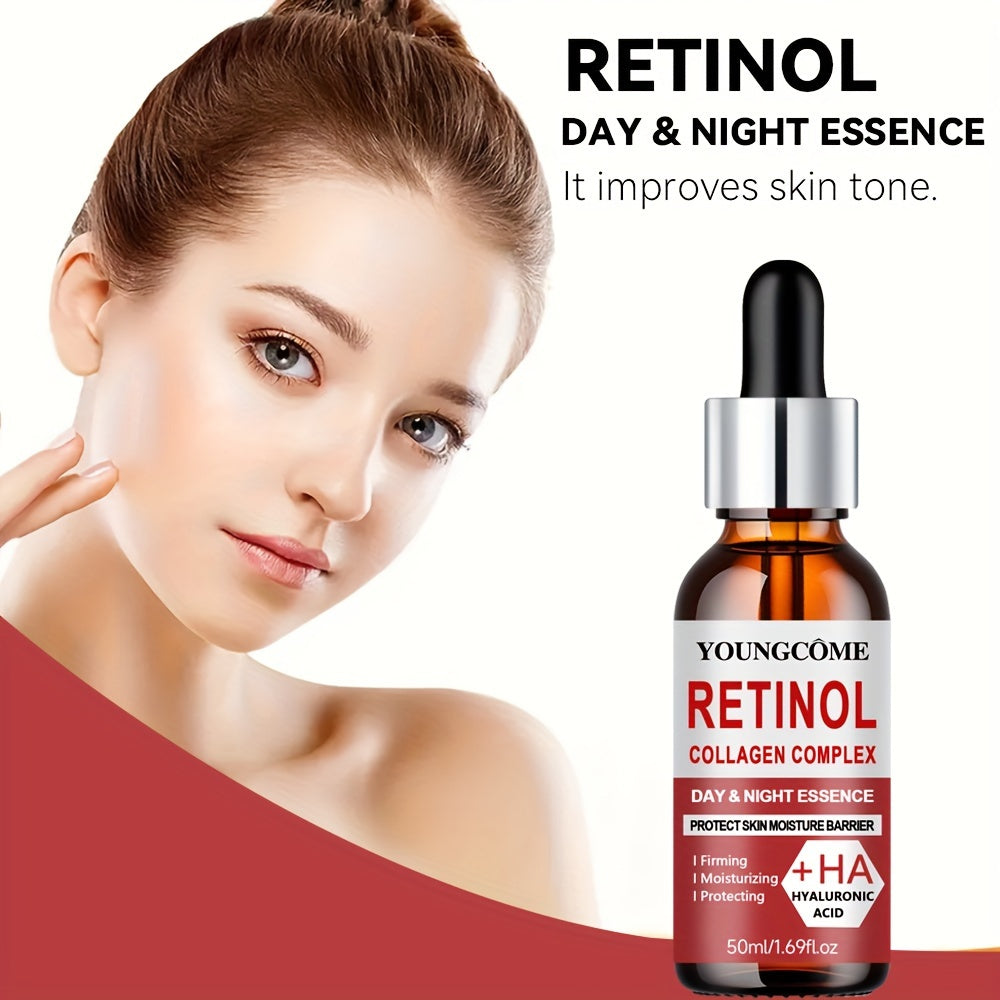 YOUNGCOME Retinol Collagen Complex Skin Care Set - Hypoallergenic Day & Night Anti-Aging Serum and Moisturizing Cream for All Skin Types