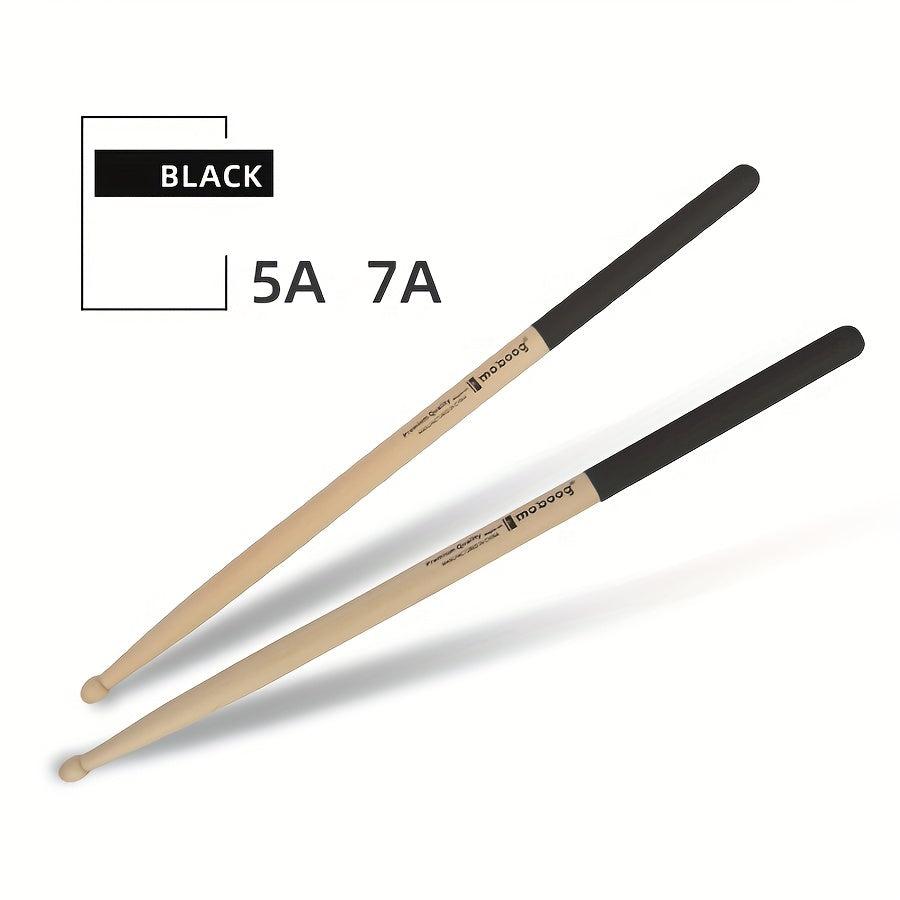 Amishop Premium Maple Drum Sticks with Anti-Slip Grip, Suitable for Electronic and Acoustic Drums, Great for Beginners