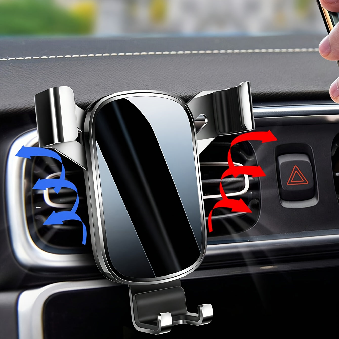 Car Air Outlet Phone Holder with Gravity Mirror Clip