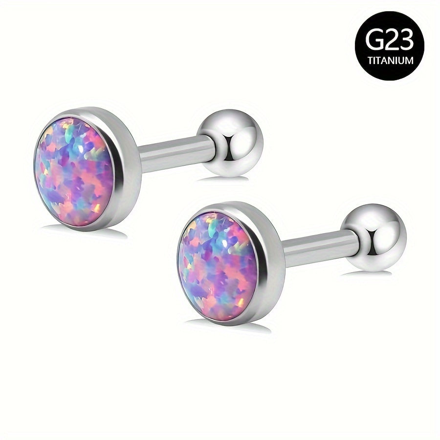 Upgrade your accessories with the SENLANSP 2-piece G23 Titanium Opal Stud Earrings designed for women. Enjoy the hypoallergenic properties, ideal for everyday use and special occasions. Get your hands on the stylish SENLANSP set now!