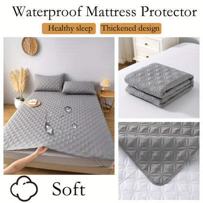 Thickened Ultra-Soft Waterproof Mattress Protector with Dustproof, Hypoallergenic, and Breathable Cover - Perfect for Bedroom, Dorms, and Hotels. Noiseless and Comfortable Mattress Pad (Pillowcase Sold Separately)