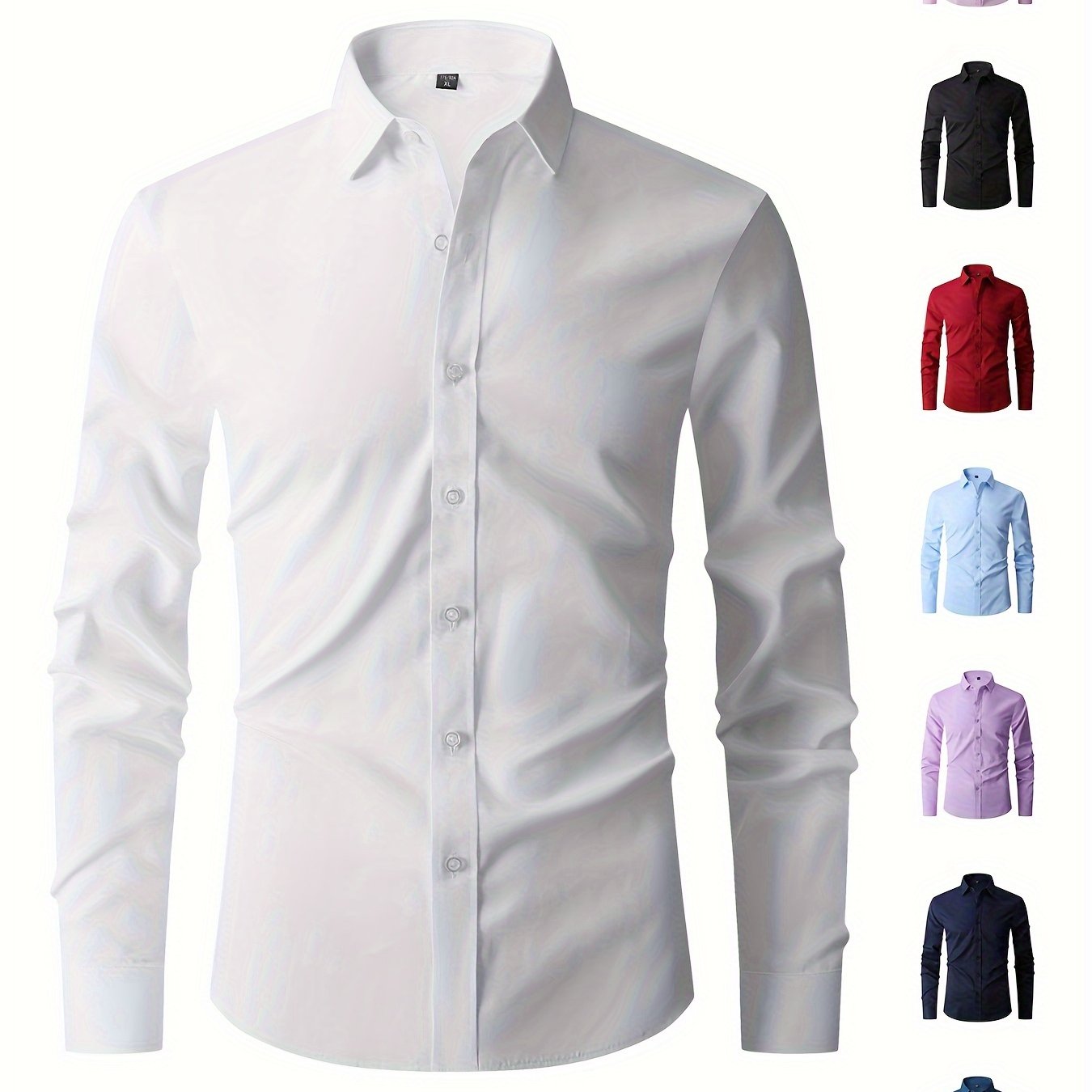 Men's formal long sleeve shirt for business occasions, classic design. Great gift idea.