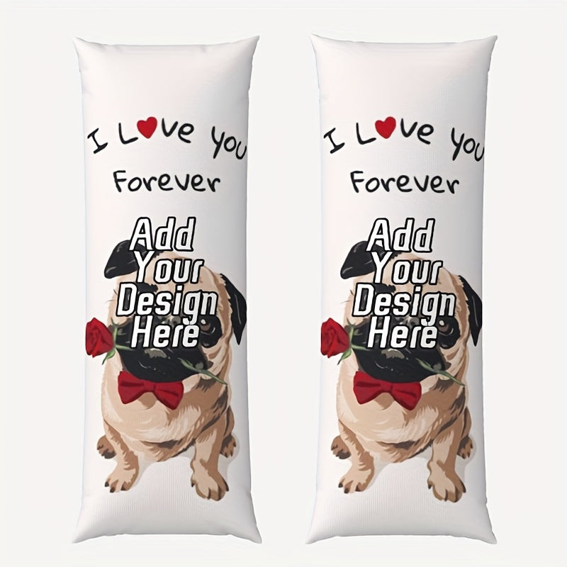 Personalized Dog Body Pillow: A Special Gift for Dog Lovers - Extra Long Pillowcase with Custom Photo and Design, Printed on Both Sides, Pillow Core Not Included, Size 20x54 inches