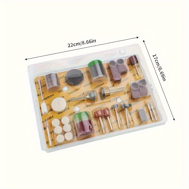 Durable diamond-coated polishing kit for woodworking, jade carving, and metal cutting. Includes 105pcs for electric grinder. Versatile for high-precision grinding.