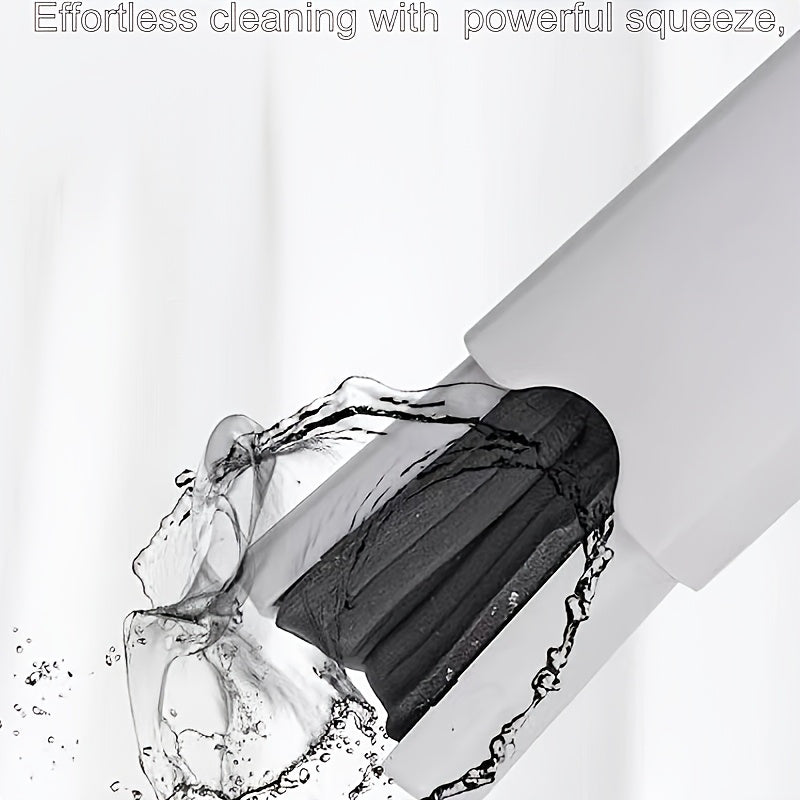 Portable Hands-Free Mini Mop with Highly Absorbent Sponge - Perfect for Cleaning Kitchen, Bathroom, Car & Glass Surfaces, Comes with Convenient Wall-Mounted Holder