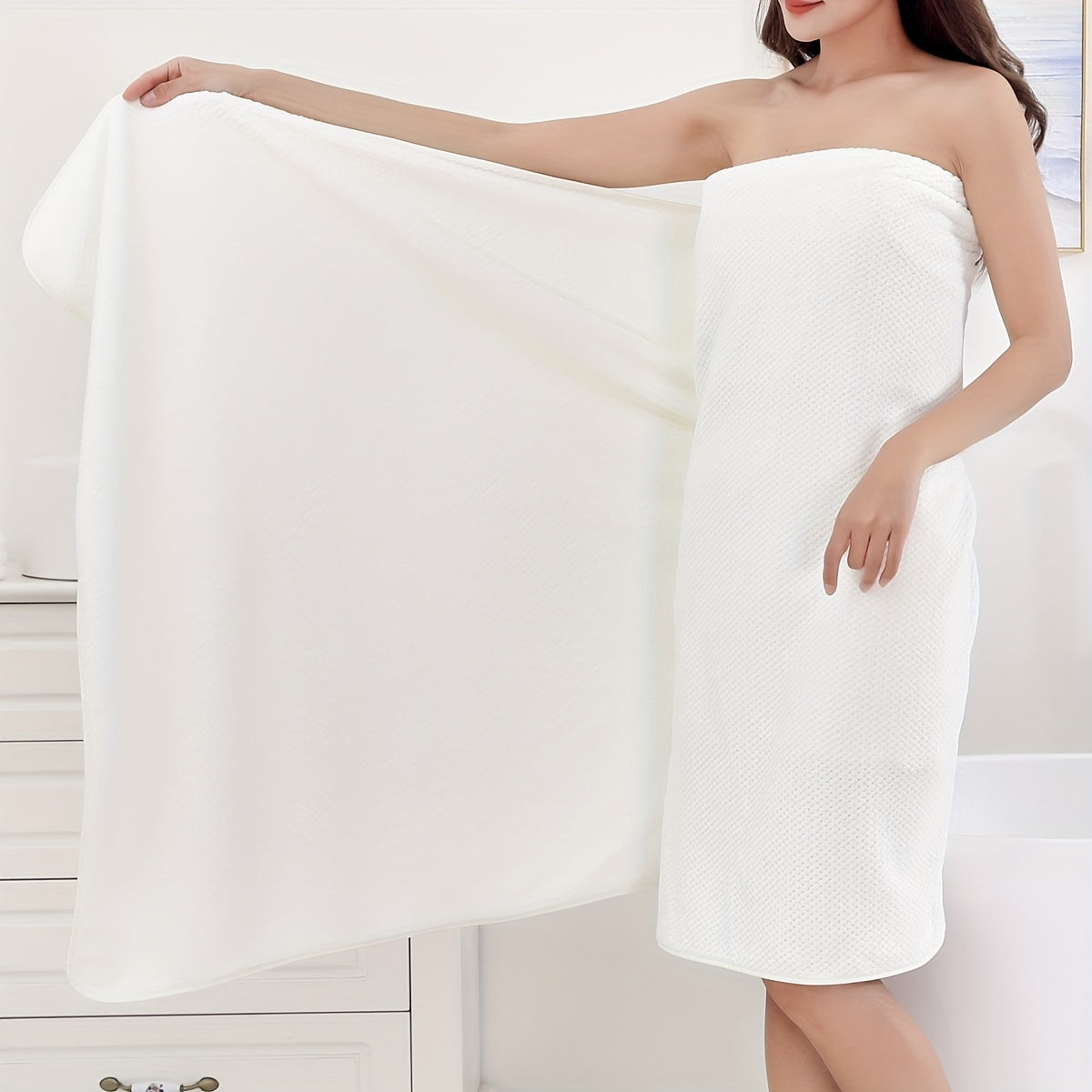 1 Oversized Super Soft Bath Towel - Absorbent, Quick-drying, Cute, 90*180cm.