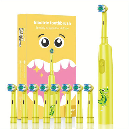 Youth electric toothbrush with 3 modes, USB rechargeable, and soft bristles for deep cleaning.