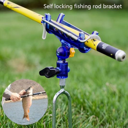 Adjustable, anti-corrosion bank fishing rod holder.