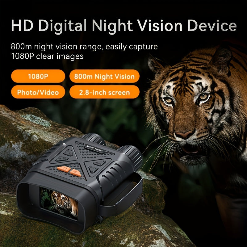 Night Vision Binoculars with 7.11cm Screen - Ideal for Hunting, Camping & Travel | Includes Battery (Memory Card Excluded) | Built-in Memory for 100 Photos