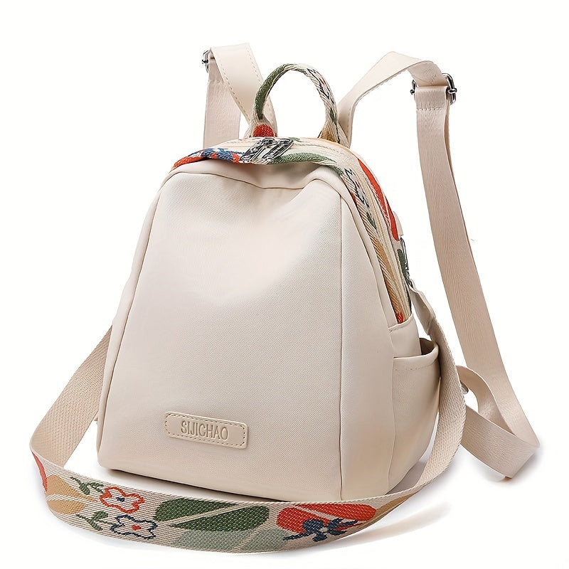 Simple Solid Color Small Backpack, Perfect for Daily Use Women's Commute