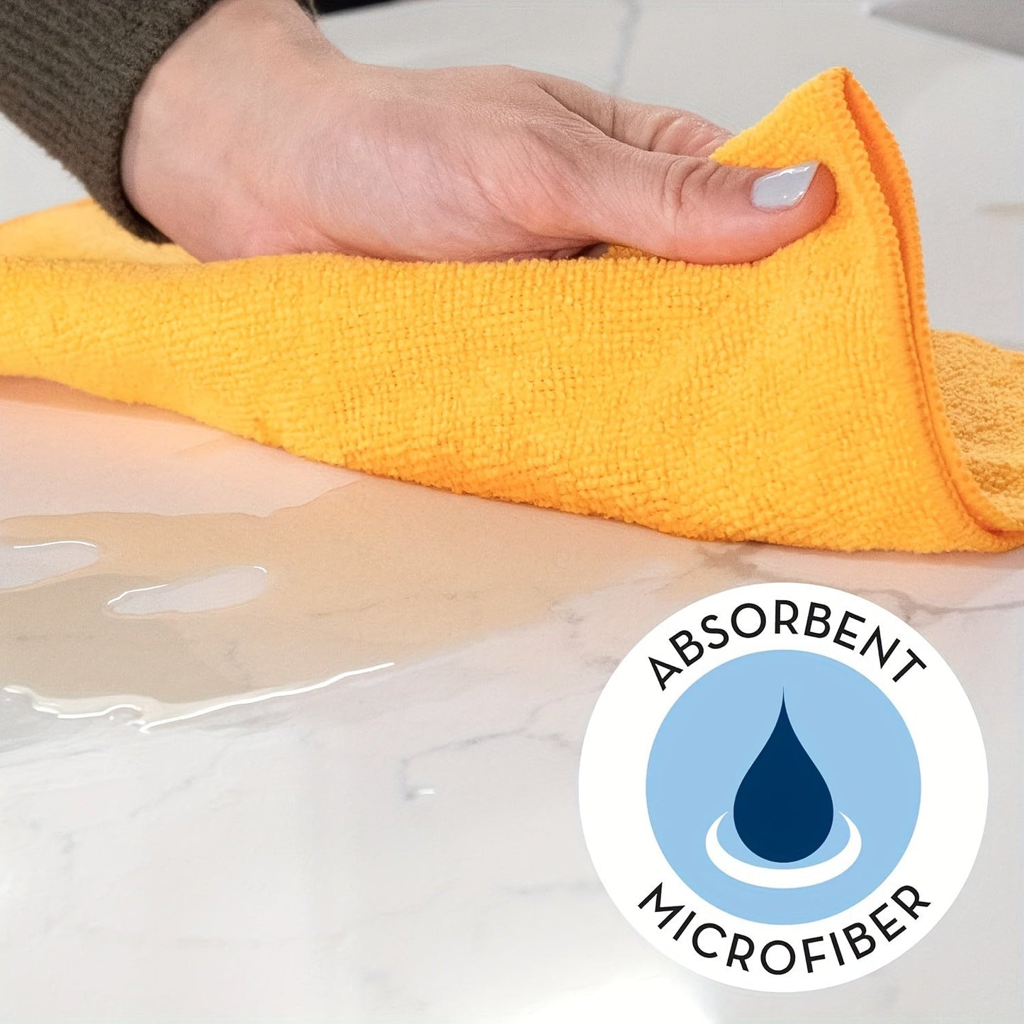 Super Absorbent Microfiber Cleaning Cloths in Pack of 5, 10, 20, or 50 - Each Cloth Measures 24.99x24.99cm, Quick-Dry with Contemporary Knit Fabric - Perfect for Home, Kitchen, Toilet, Car. Space-Themed Towels Available. Price: $24.99