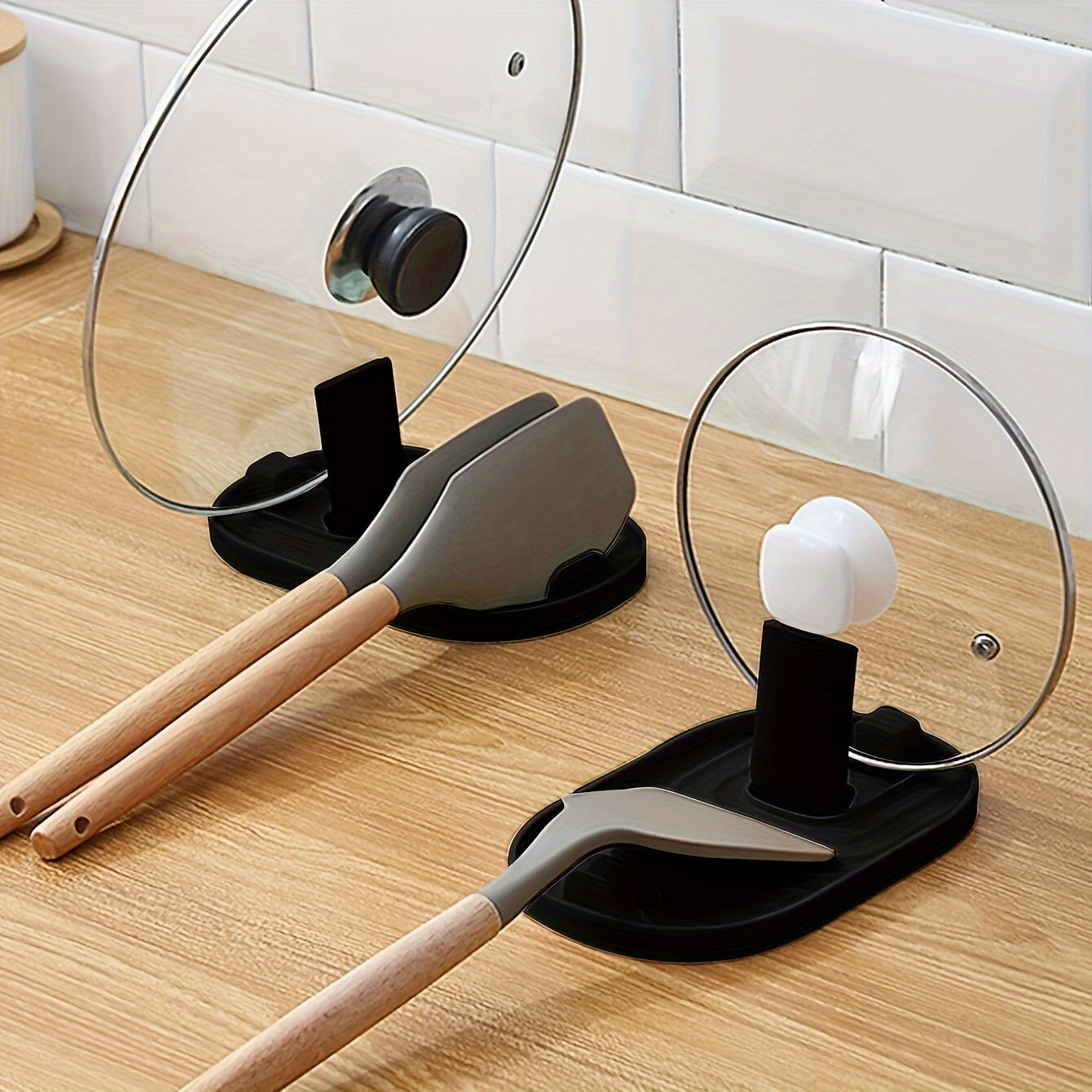 1 pc Multipurpose Kitchen Tool Holder for Home or Restaurant, for holding pot lids, soup spoons, spatulas, and other kitchen utensils. Can be folded for easy storage and organization.