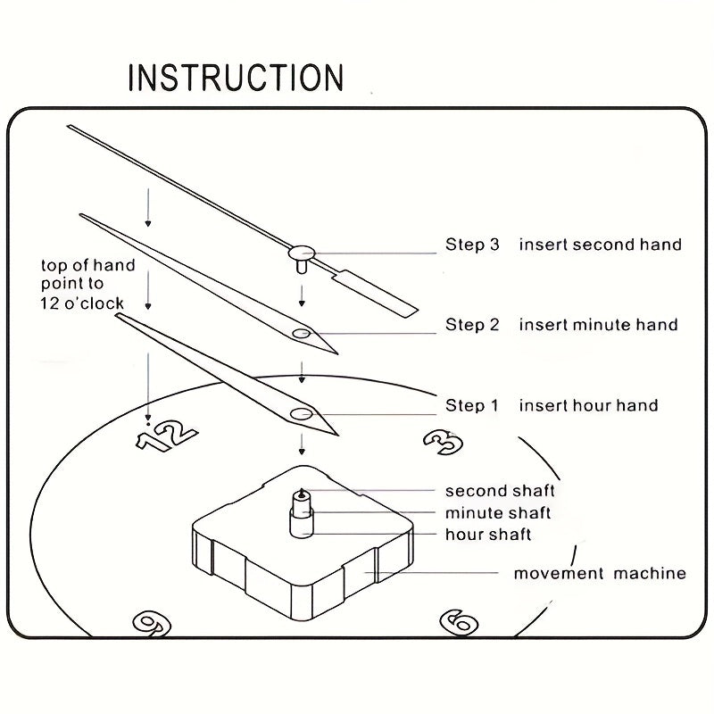 1 Set of DIY clock accessories including a silent wall clock movement, scanning clock movement, and red clock hand.