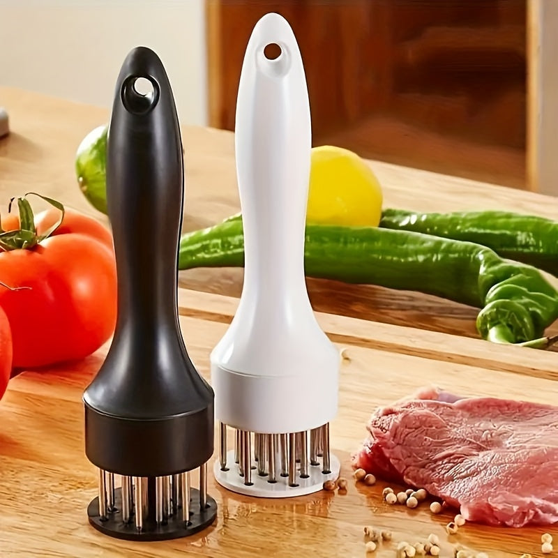 RV kitchen meat tenderizer, stainless steel tool for camping and home kitchens.