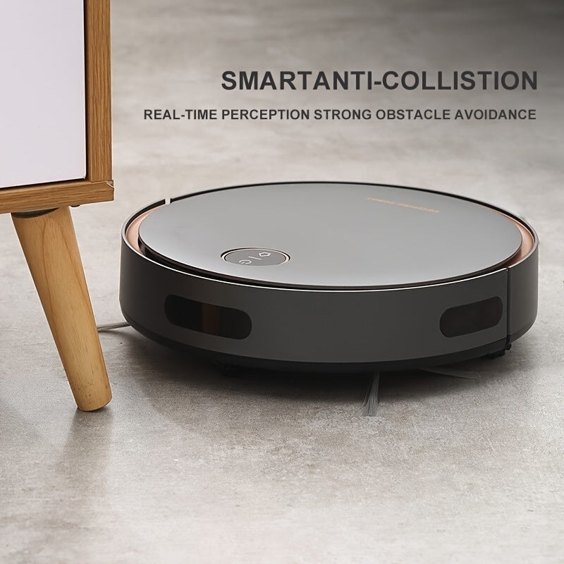 Robot vacuum cleaner with infrared sensing, rechargeable lithium battery, dual power options, US plug, ideal for home and pet owners.