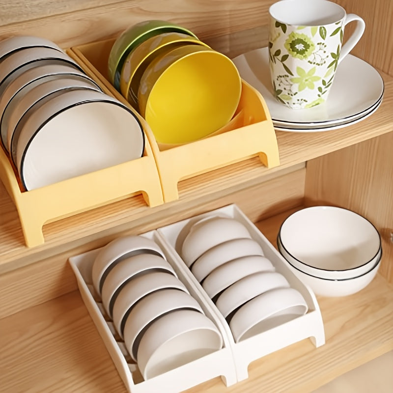 Dish Rack with Partitioned Design for Space-Saving - Made of Food Grade Plastic, Features Open Storage, No Assembly Needed, Convenient Side Standing Design, Practical Dish Drying Shelf