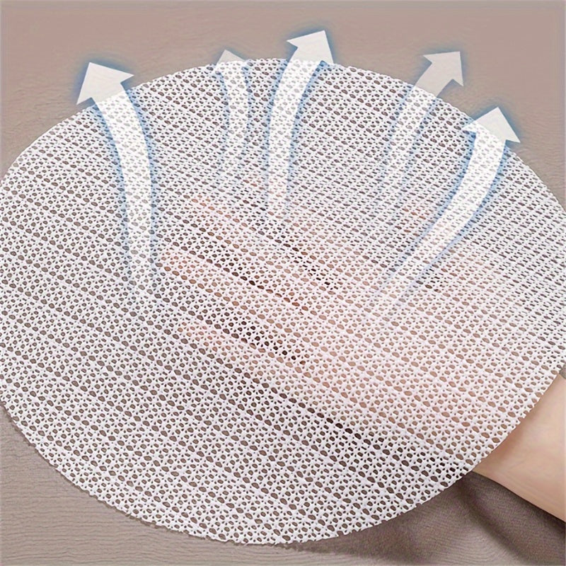 4-Pack of White Non-Slip Mattress Grip Pads with Woven Nylon Net Pattern - Prevents Slipping on Sofas and Beds - Easy to Clean and Versatile for Various Uses