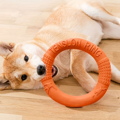 1 pc EVA Pet Flying Disc Chew Toy - Interactive training and teeth cleaning toy for dogs.