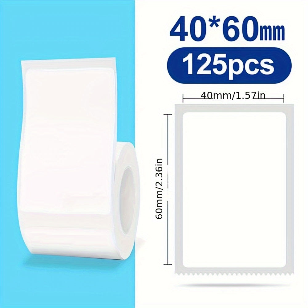 1pc original Niimbot label paper compatible with B21/B3S/B1/B203 label printer, self-adhesive waterproof thermal paper in white and transparent for price labeling.