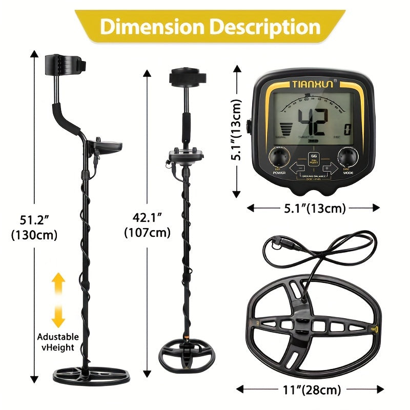 TX-850 Underground Metal Detector, Treasure Finder, Depth 2.5m (Battery Not Included)