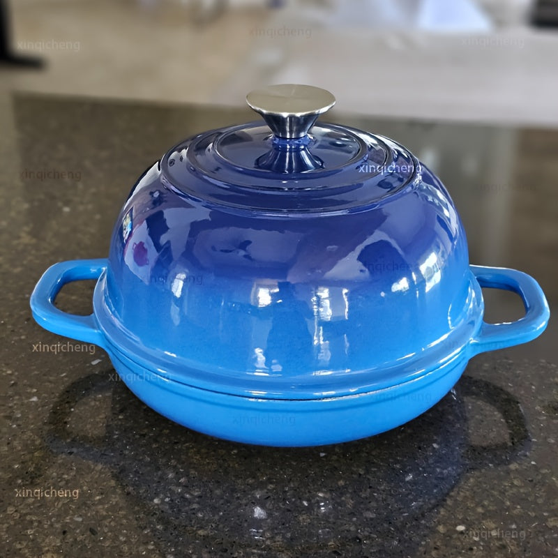 9-inch Homemade Loaf Pan with Lid, Enamelled Cast Iron for Baking Bread in Dutch Oven