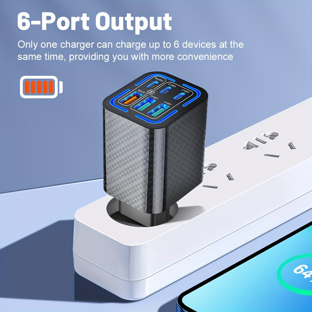 KAXOE 50W Быстрая зарядка USB-C настенный зарядное устройство, Европейский стандарт, светодиодный индикатор, совместимо с iPhone и Samsung, готово к путешествиям