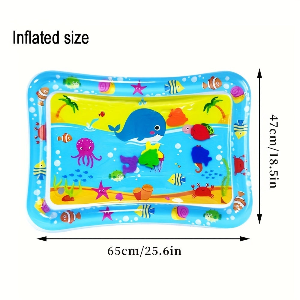 Baby Inflatable Water Mat for Tummy Time Play, Perfect Gift for Infants - Activity Center for Christmas, Halloween, or Thanksgiving Day