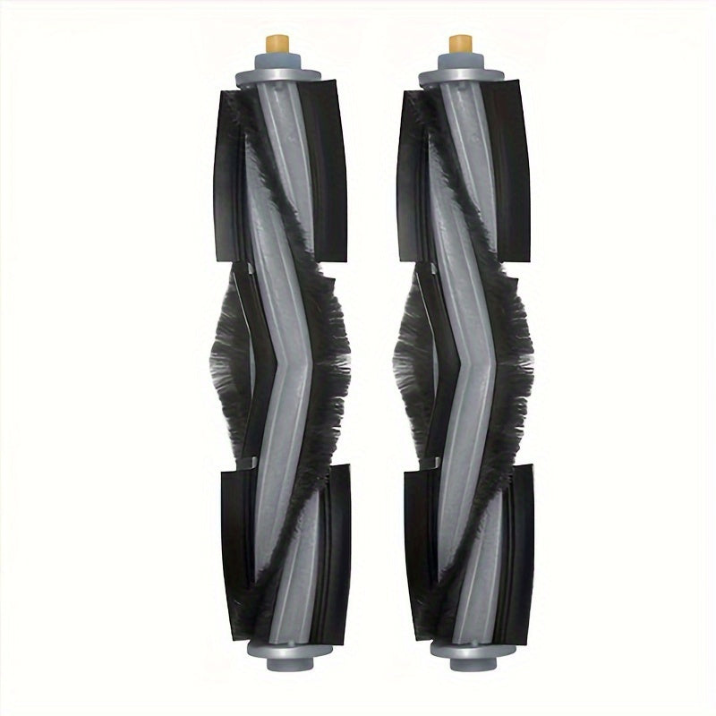 Two pieces of replacement roller brushes suitable for ECOVACS DEEBOT X1 Omni X1 TURBO robot vacuum. These brushes are compatible with the main brush replacement parts for your vacuum.