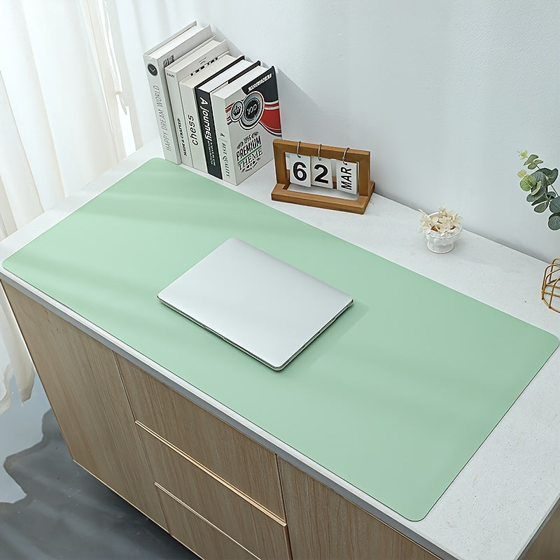 1 Non-slip PVC Faux Leather Desk Mat, Waterproof and Stain Resistant, Easy to Clean, Available in Multiple Colors for Office or Study Table.