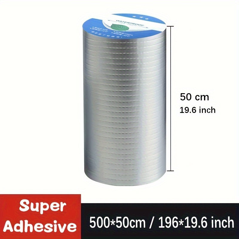 1 Roll of Super Adhesive Waterproof Butyl Tape for Roof, Pipe, and Wall Patching, Heat Resistant, Leakproof Seal.