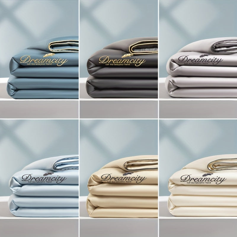 Dreamacity Elegant Summer Quilt - Luxurious Golden Embroidery on Soft, Skin-Friendly 100% Ultrafine Microfiber. Vintage Style Lightweight Cooling Bedding, Machine Washable in Grey. 90g Fabric Weight, Quilting Fabric Only. (Pillowcase & Sheet Not Included)