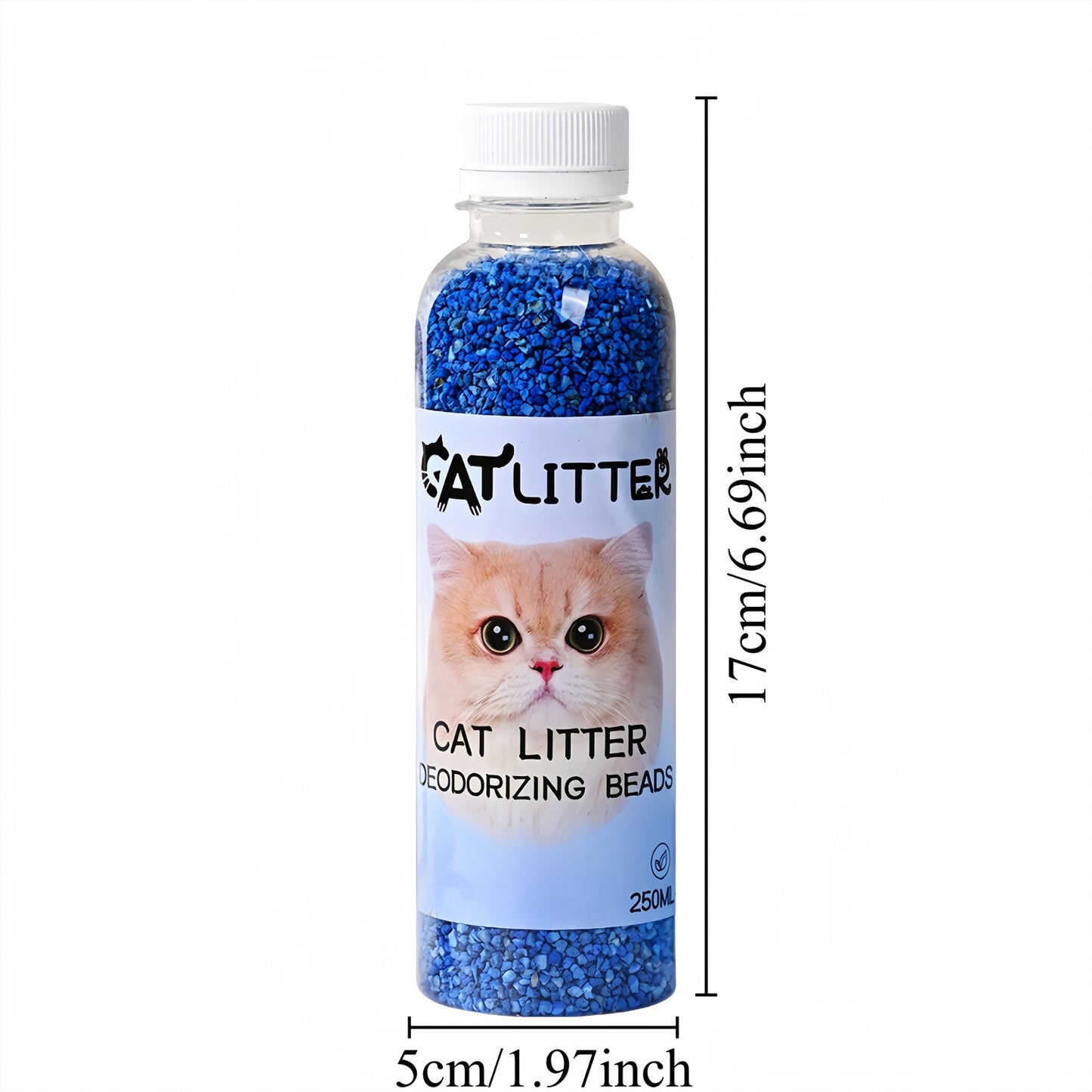 1 bottle of cat litter deodorizer eliminates odors and freshens the litter box air with a cattery fresh scent, safe for cats.