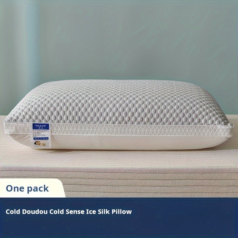 Keep cool and comfortable with our Cold Bean Curd Pillow - perfect for a relaxing sleep! Designed to provide neck and spine support, moisture-wicking properties, and ideal for adding a touch of style to your living room or bedroom decor.