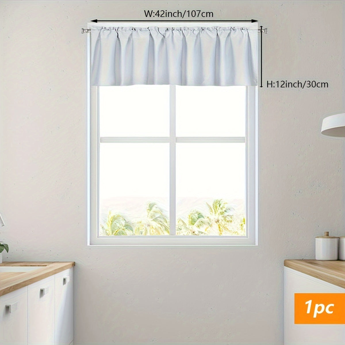 Add a touch of elegance to your kitchen or living room with this stylish, solid color blackout curtain. The rod pocket design makes it easy to hang, while the simple modern style adds a chic flair to any space. Perfect for adding some privacy to your