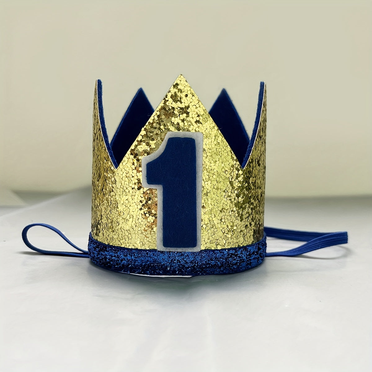 Golden Crown Birthday Hat With the Number 1