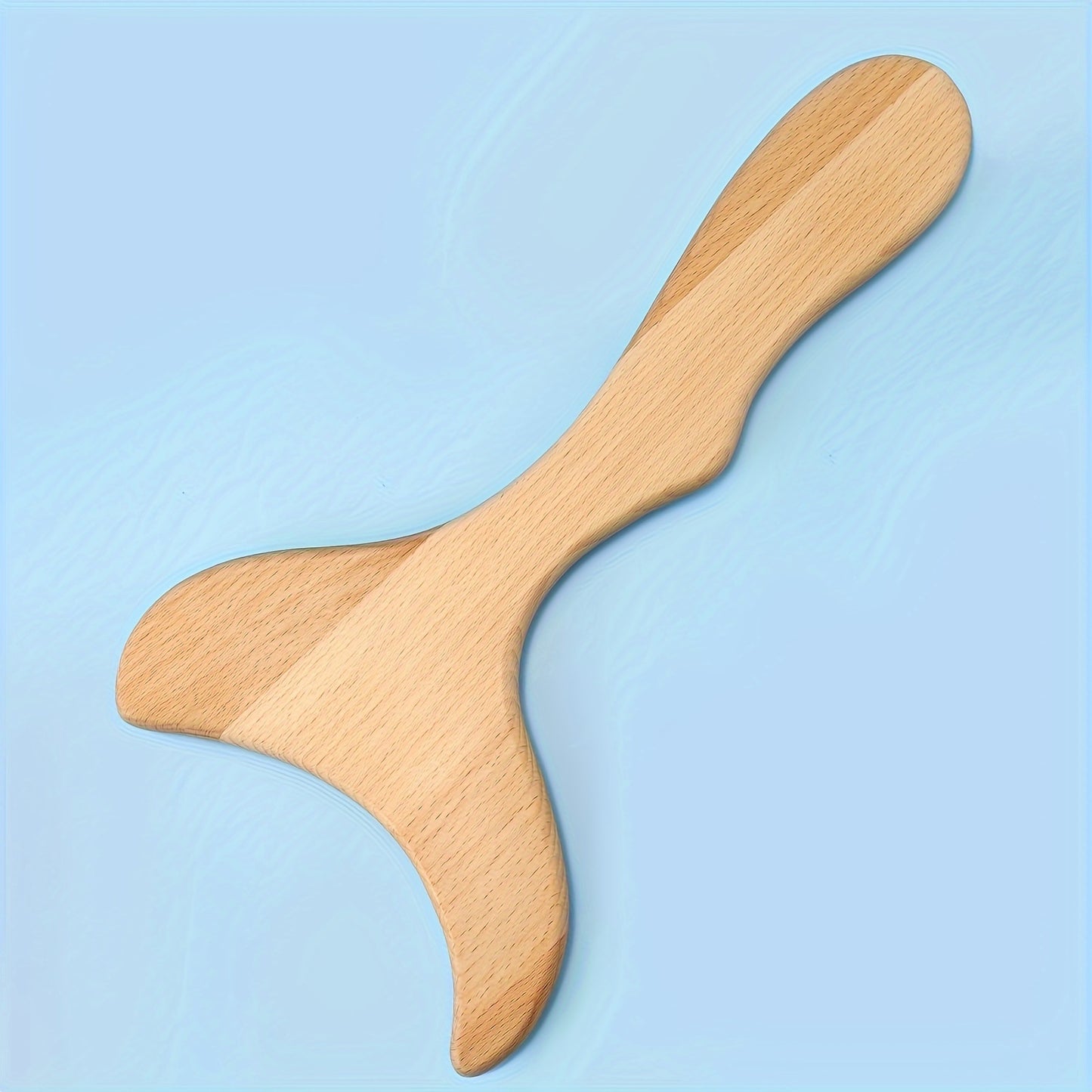 Stress relief wooden scraping massage tool for full body relaxation.