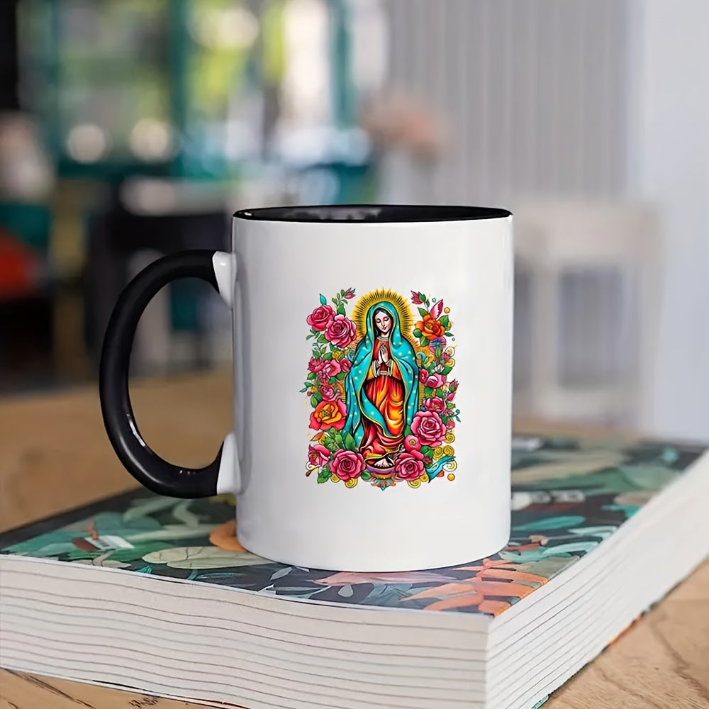 [Reliable] Set of 12 UV DTF Vinyl Stickers featuring Virgin Mary & Christian Designs for Coffee Mugs, Strong Adhesive for DIY Decor Wraps