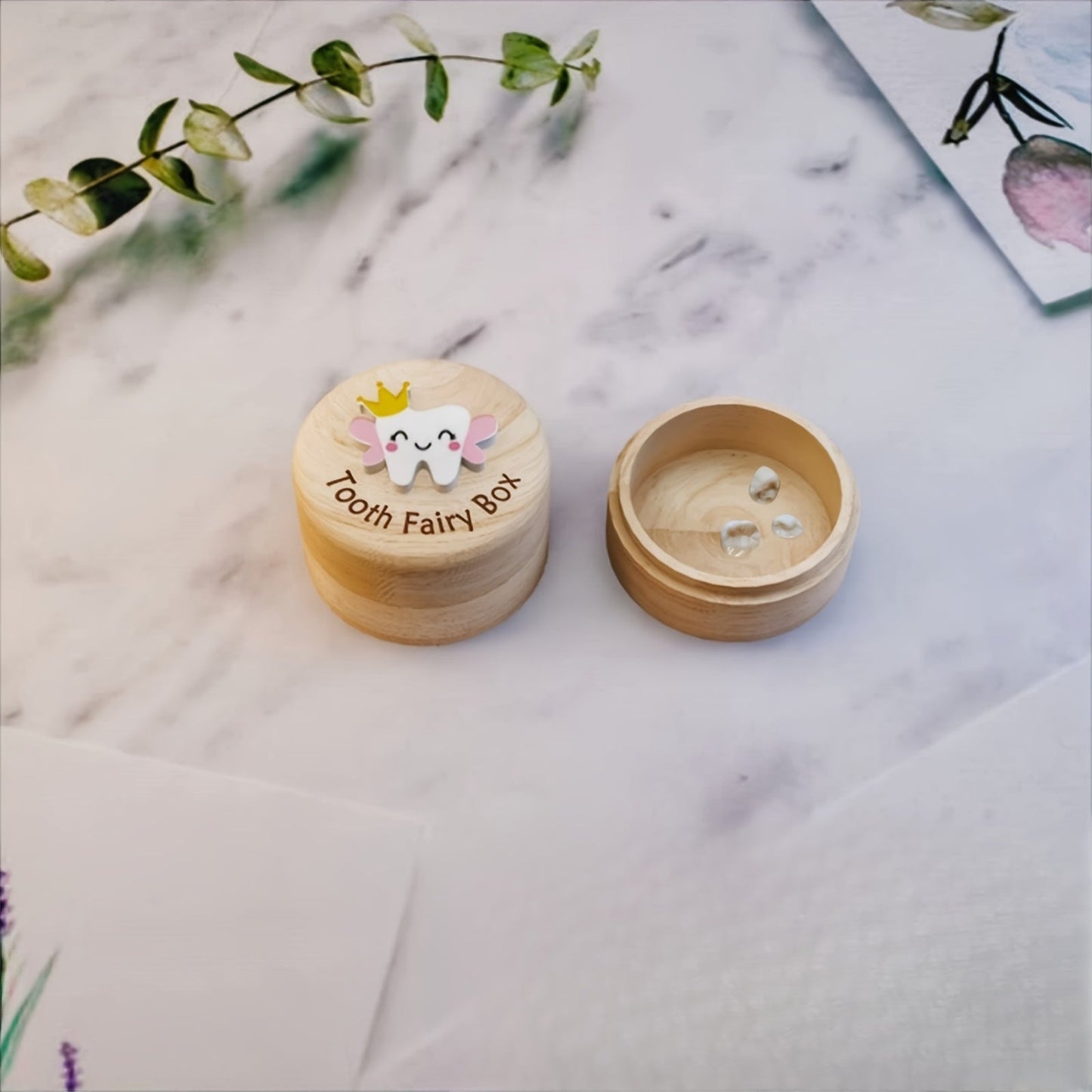 Wooden Tooth Fairy Box: Capture Your First Tooth in this Adorable Keepsake, an Ideal Gift for a Birthday or Special Occasion