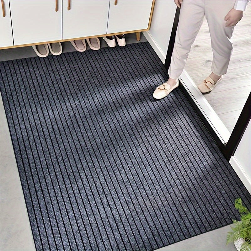 Premium Polyester Floor Mat for Entrance Doors, Rectangular Non-Slip Indoor/Outdoor Doormat with Hand Wash Care Guidelines