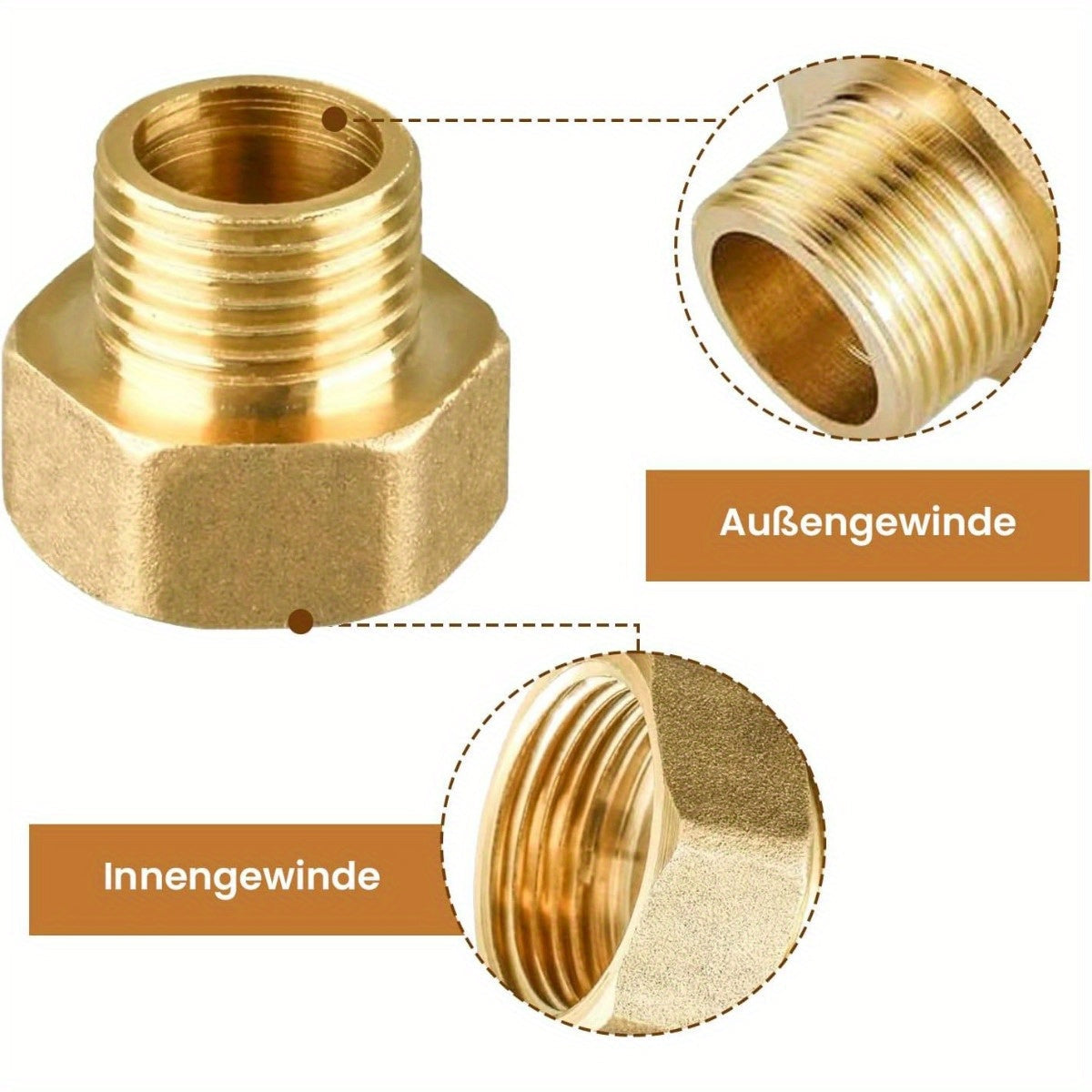 European Style Cylinder Connection Adapter Transition Takeover - Set of 4 pieces with numbers 1, 2, 3, and 4.