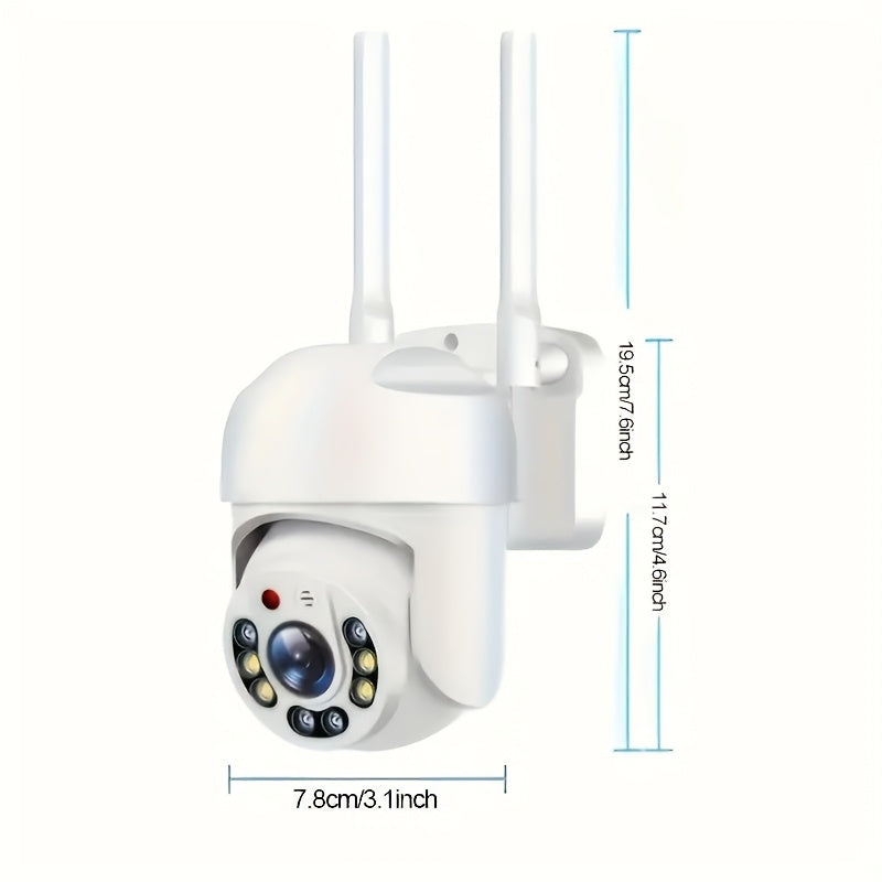 A gift for friends: Home security camera with surveillance, 360° panoramic view, motion detection, two-way audio, full-color night vision. Ideal for homes, parking lots, warehouses, and various occasions.