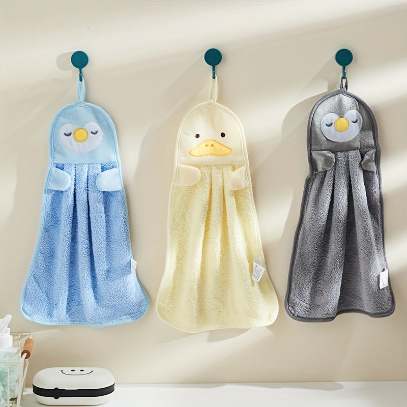 Set of 3 Cartoon-Shaped Hand Wipe Towels - Conveniently Hangable, Ultra-Absorbent, Luxuriously Soft, and Gentle on the Skin for Hand Washing!