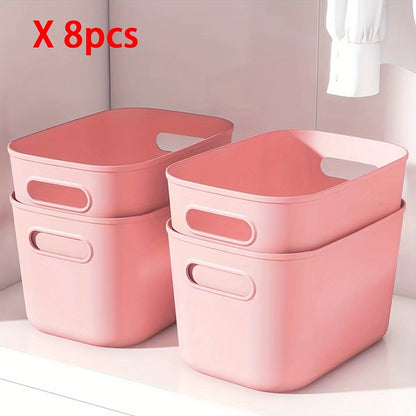 4-8 pieces of white storage boxes for children's toys, student dorm snacks, underwear, pantyhose, kitchen clutter, and more.