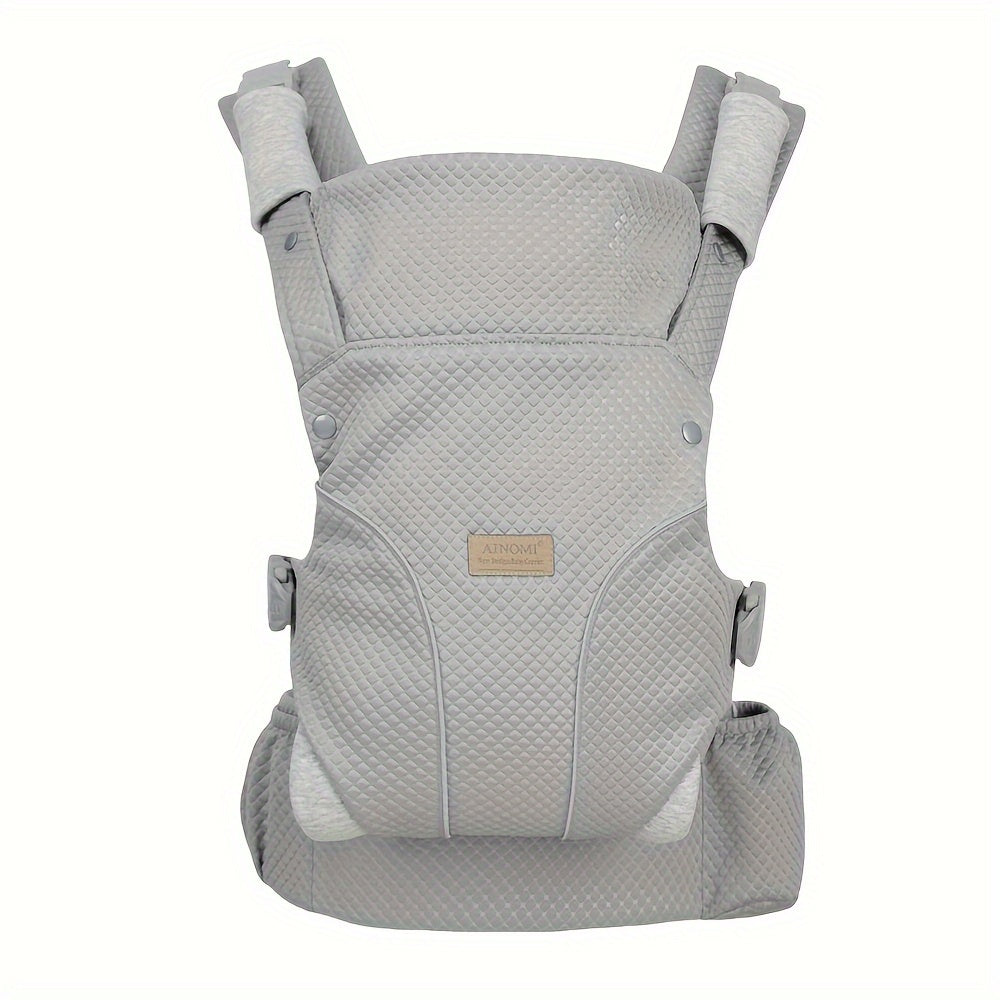 Infant Carrier - This versatile carrier can be used in 4 different ways and is suitable for infants from newborn to toddler (0-48 months old) weighing between 3.18-20.41 KG. Made from breathable polyester, it is adjustable and available in Black, Grey