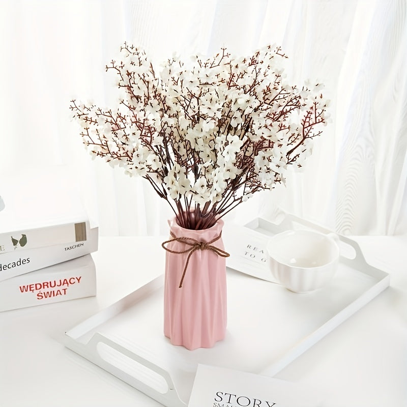 4 Lifelike Artificial Cherry Blossom Flowers - Ideal for Weddings, Engagements, and Home Decor.