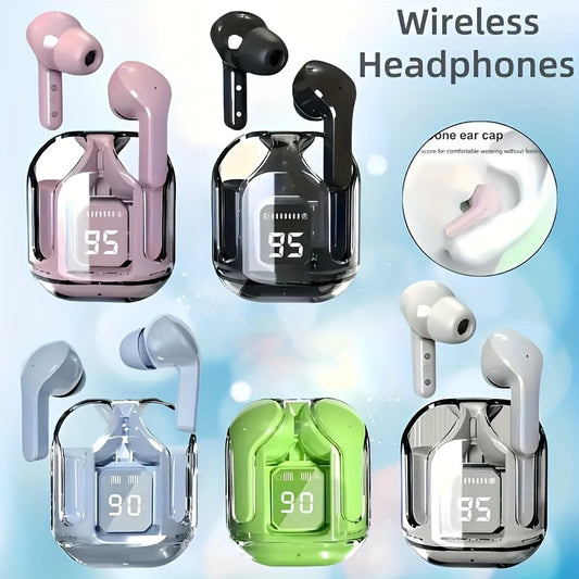 Wireless TWS earbuds with touch control, noise-canceling voice calls, and high-fidelity stereo sound. Comes with Type-C charging case and is suitable for exercise, running, gaming, and